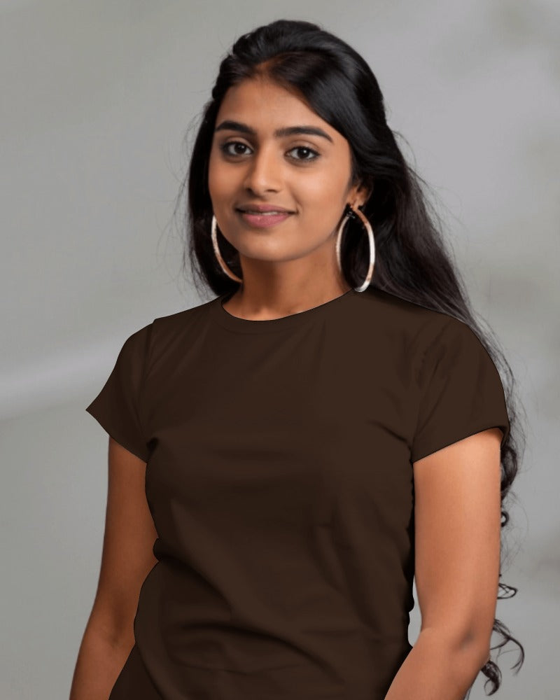 Premium Cotton Plain Brown T-shirts