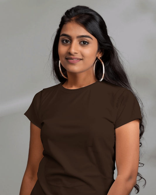 Premium Cotton Plain Brown T-shirts