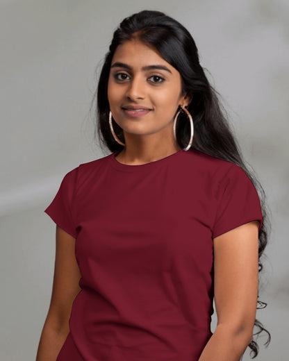 Maroon Premium Cotton T-shirts