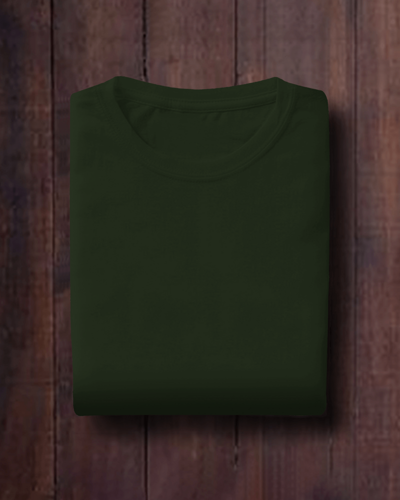 Premium Cotton Plain Military Green Tees