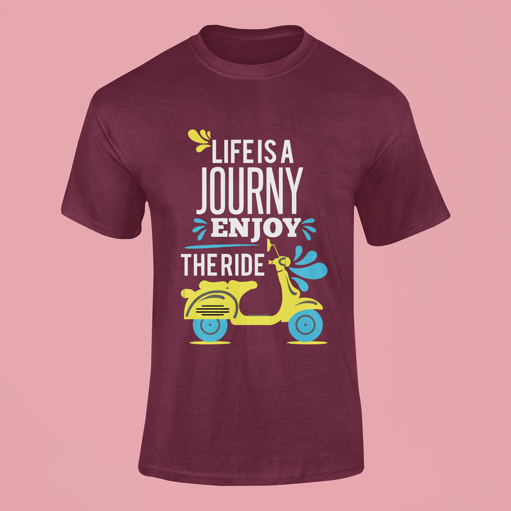 Life is a journey cotton t-shirts for her