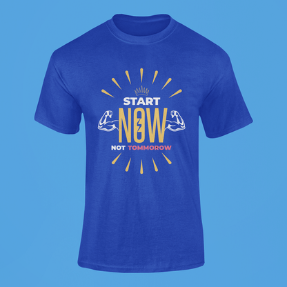 Start Now Gym Cotton T-shirts