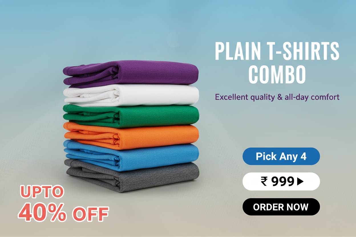 Plain T-Shirts Combo Banner
