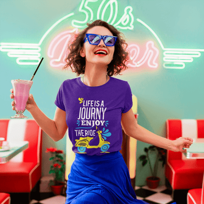 Life is a journey cotton t-shirts for her