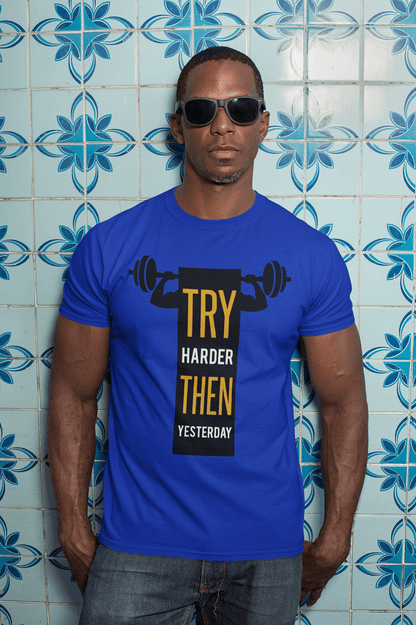 Try Hard Gym Cotton T-shirts
