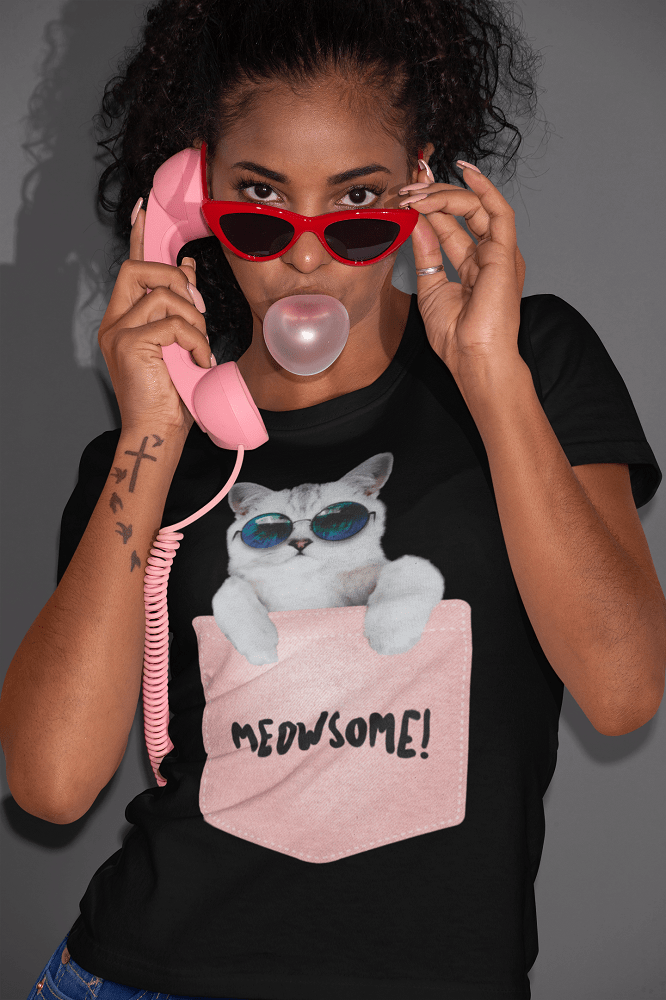 Premium Cotton Meowsome Designer T-shirts