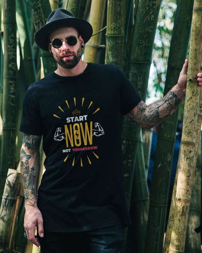 Start Now Gym Cotton T-shirts