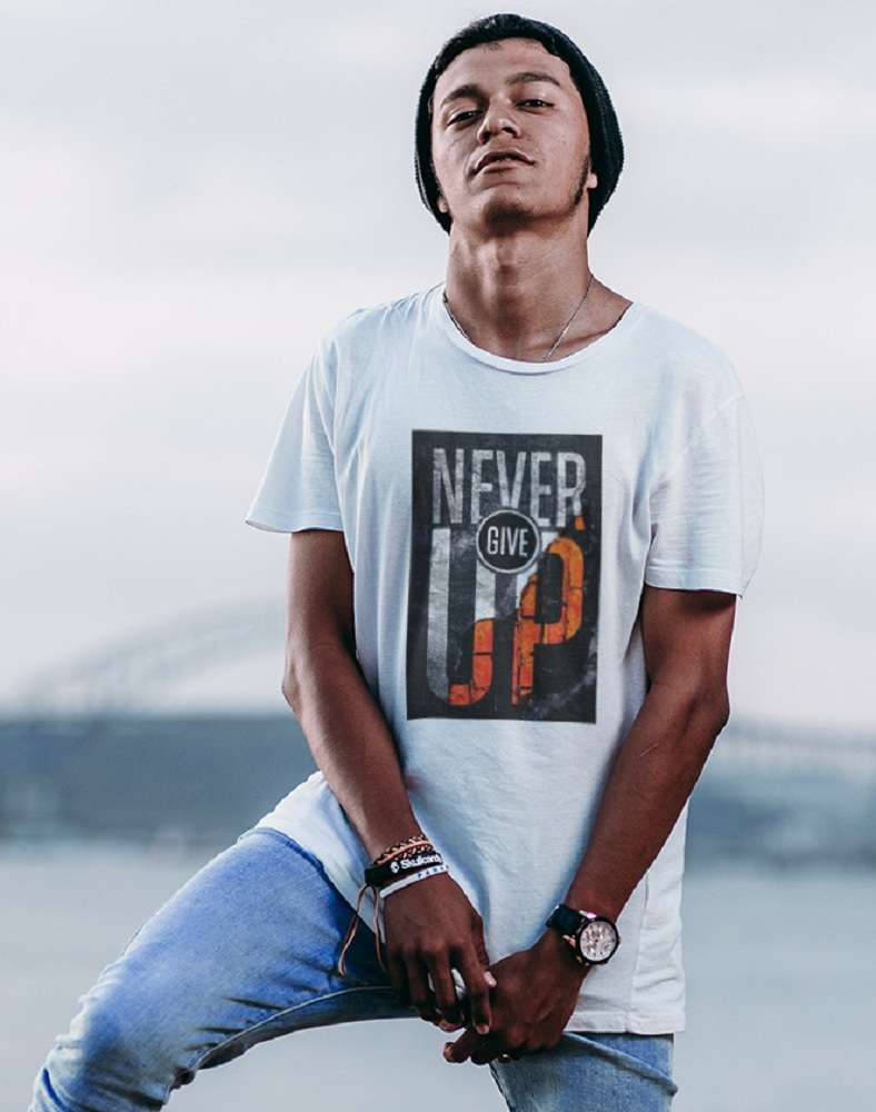 Premium Cotton Never Give Up Tees