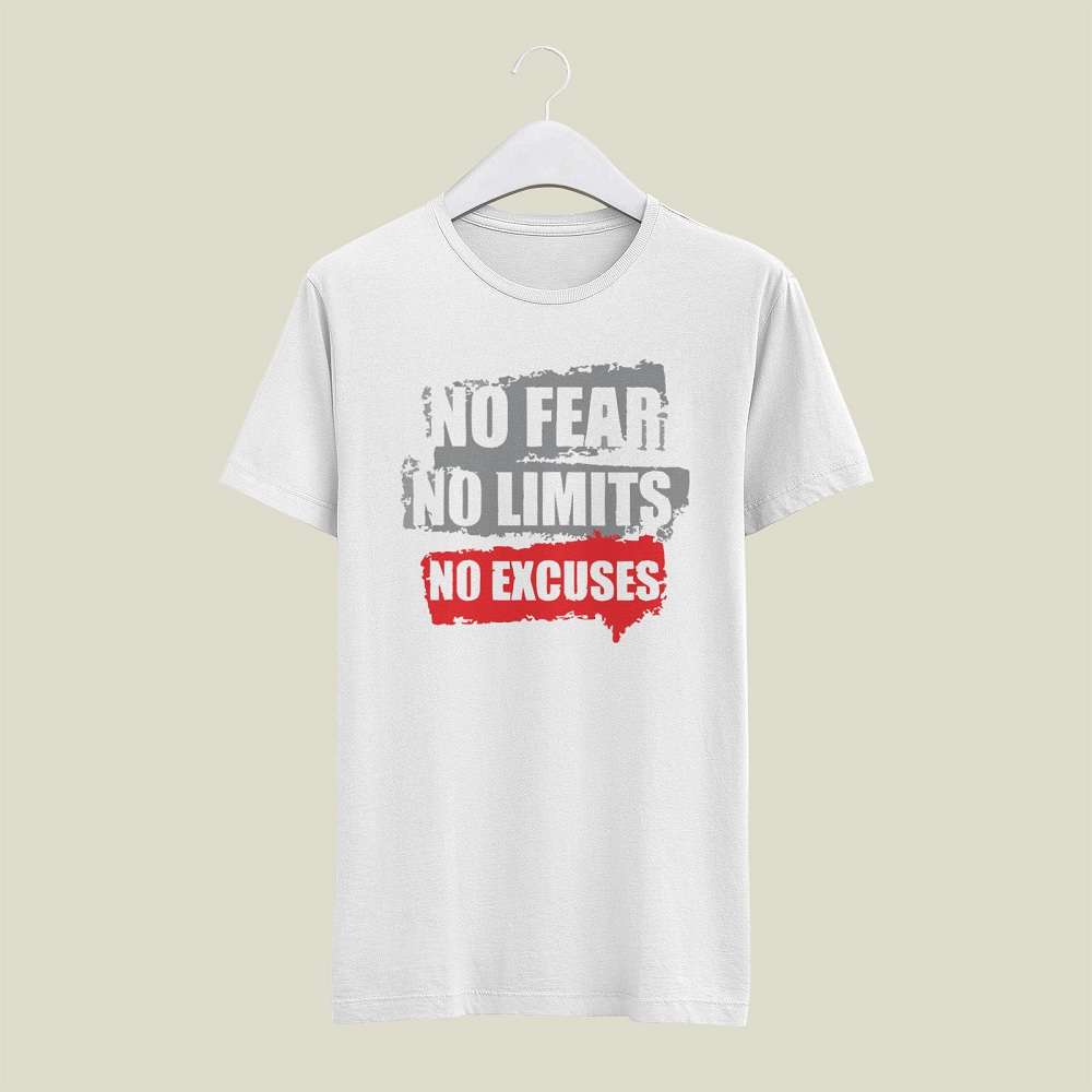 Premium Cotton No Fear No Limits Tees