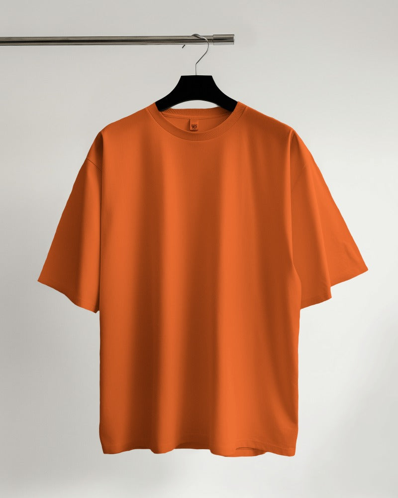 Orange Oversized Premium Cotton T-shirts