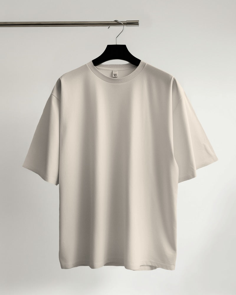 Half White Oversized Premium Cotton T-shirts