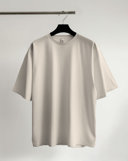 Half White Oversized Premium Cotton T-shirts