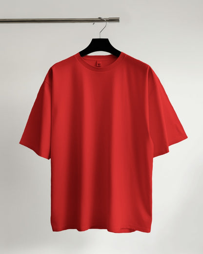 Red Oversized Premium Cotton T-shirts
