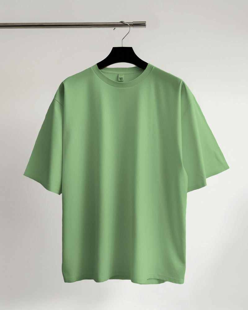Foam Green Oversized Premium Cotton T-shirts