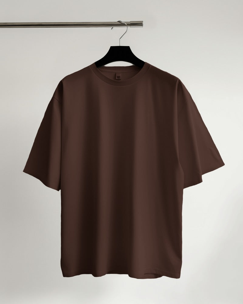 Brown Oversized Premium Cotton T-shirts