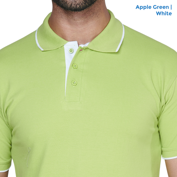 Premium Polo Neck Collar Apple Green T-shirts