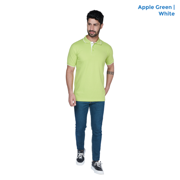 Premium Polo Neck Collar Apple Green T-shirts