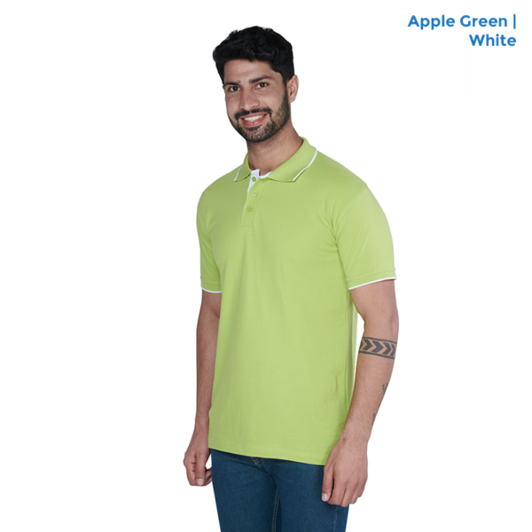 Premium Polo Neck Collar Apple Green T-shirts