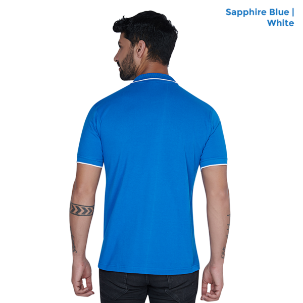 Premium Polo Neck Collar Sapphire Blue T-shirts