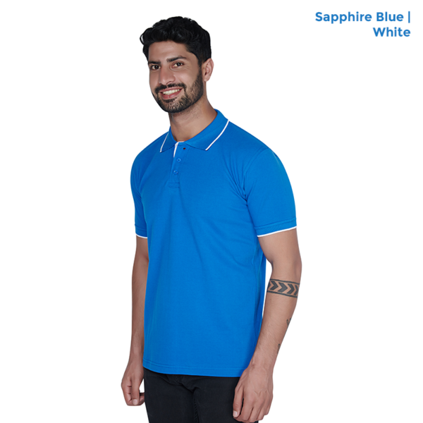 Premium Polo Neck Collar Sapphire Blue T-shirts