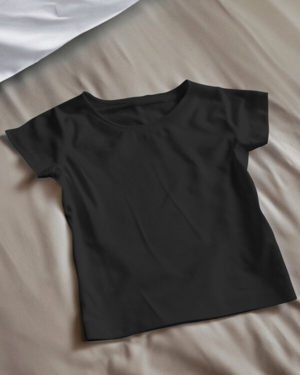 Black Premium Plain Cotton Kids T-shirt