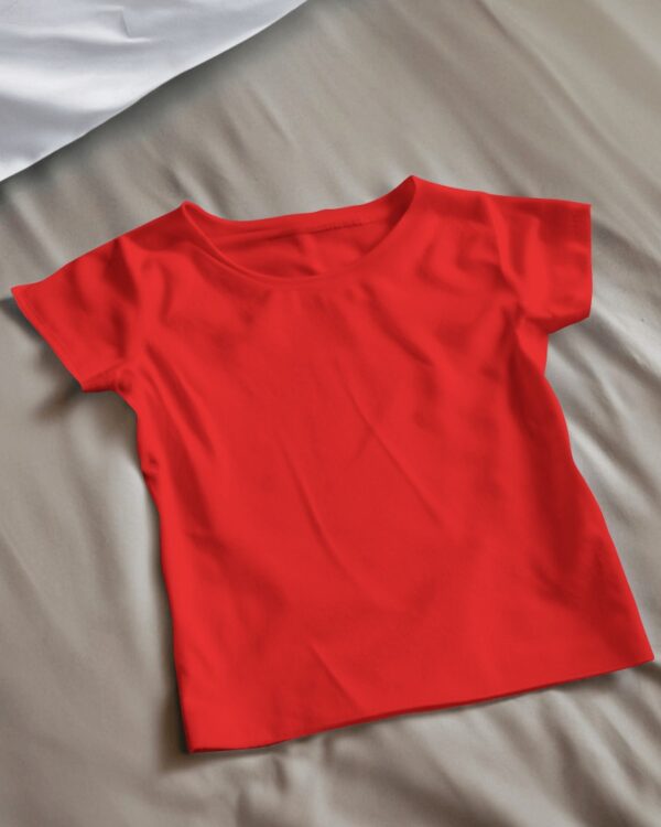 Red Premium Plain Cotton Kids T-shirt